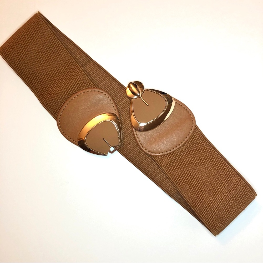 Elastic Belts with Bow Clasp pink brown gold - Picture 5 of 7